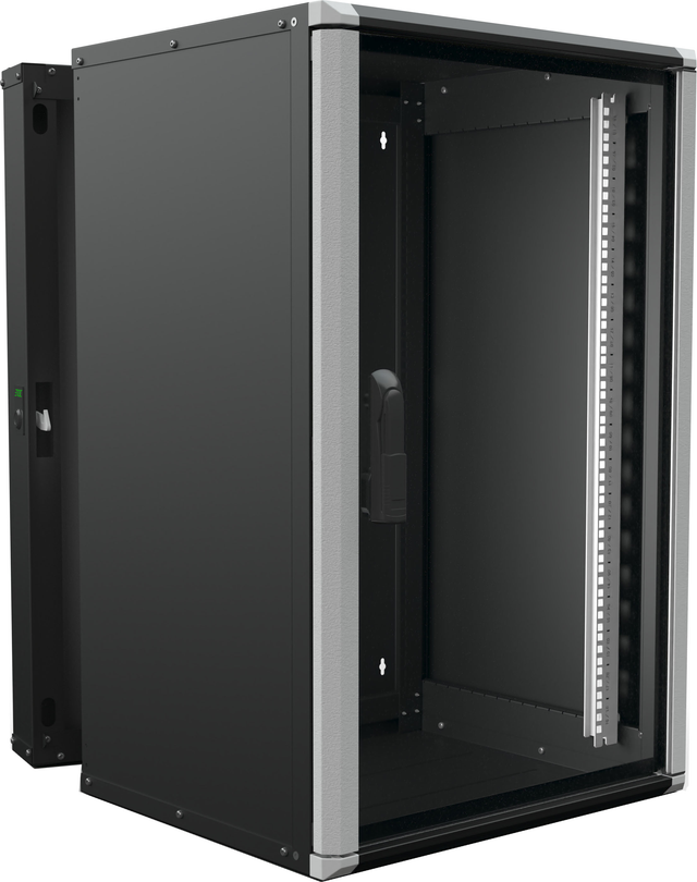 Enoc Wandschrank 18HE 3tlg. sw 19"600x600x934mm Wr2 18-66-S