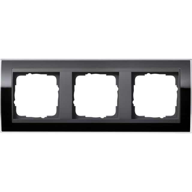 Gira Abdeckrahmen 3fach klar schwarz 0213738
