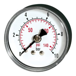 Riegler Standardmano »pressure line« G 1/4 hinten 0-1,0 bar/15 psi, Ã˜63