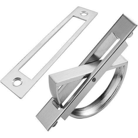 2 Stück Küchenschrankgriff, Tatami-türgriff (versenkt), Verdeckte Griffe Aus Zinklegierung, Verdeckter Bodengriff (silber)