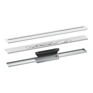hansgrohe Duschrinne Drain 700mm, Fertigset, frei im Raum, mattweiß