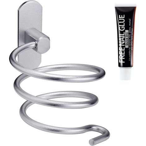 Haartrocknerhalterung, Wandmontierte Haartrocknerhalterung Aus Aluminium, Kabelhalter Für Küche, Bad, Badaccessoires