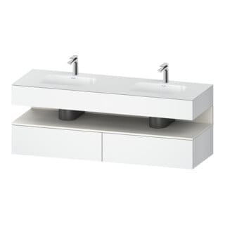 Duravit Einbauwaschtisch-Möbel-Set Qatego 160x55x60cm, Kon-WTU, we matt/weiß ma