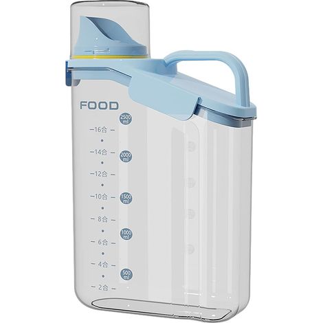 Vorratsdosen Für Getreide, Luftdichte Küchenaufbewahrungsboxen Aus Kunststoff Mit Klappdeckel, Spender Für Trockene Lebensmittel Wie Mehl Und Zucker, Bpa-frei, 2800 Ml, B
