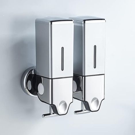 Wandmontierter Handseifenspender, Gewerbeseifenspender, Dusch- Und Lotionseife Für Badezimmer, Küche, Markt, Hotel, Restaurant (silber, 1000 Ml)
