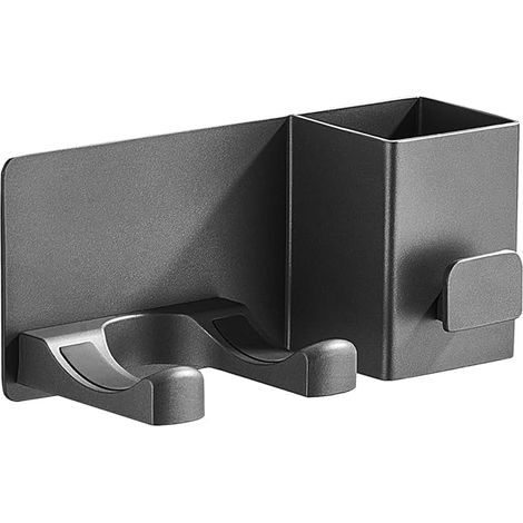 Haartrocknerständer, Geschlossener Haartrocknerständer Mit Kabelmanagement, Selbstklebender Aluminiumständer Für Haartrockner Und Glätteisen, 219,58 × 8,3 Cm