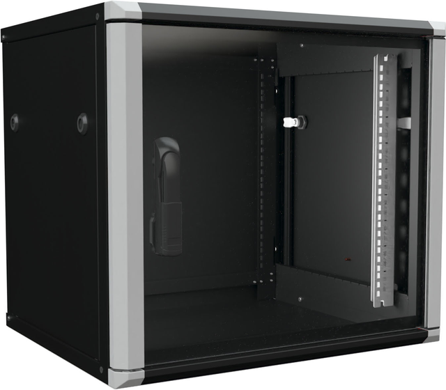 Enoc Wandschrank 9HE 2tlg. sw 19"600x500x535mm W2 9-65-S