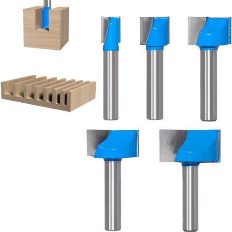 5-teiliges 8-mm-holzfräser-set, Gerade Fräser, Lange Gerade Fräser 10/15/20/25/30 Mm, Für Holzbearbeitung, Schneiden Und Formen Von Holz