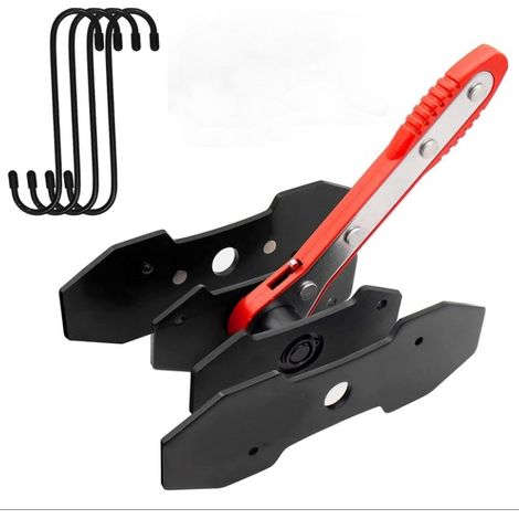 Bremszangenwerkzeug, Ratschen-bremskolben-rückstellwerkzeug Mit 4 Stahlplatten Und 4 S-haken, Bremsbelagwechselhaken