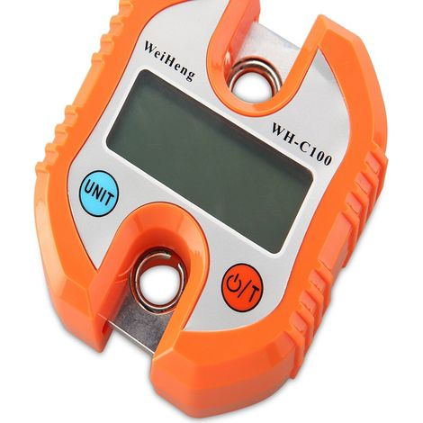 150 Kg/50 G Waage, Weiheng Tragbare Kran-lcd-digital-elektronik-gepäckhaken-digital-reisekofferwaage (orange) Hängende Waage Mit Schlaufe Wiegen Orange