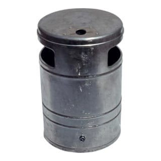 Schake Abfallbehälter 40l, + Ascher Ø 340mm Höhe 530mm, beschichtet