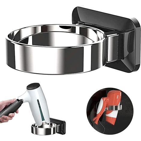 Haartrocknerhalter Fürs Badezimmer, Selbstklebender Kunststoffhalter, Haartrocknerhalter Fürs Badezimmer, Haartrocknerhalter Für Zuhause, Hotel, Haartrockneraufbewahrung