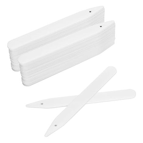 100 Pflanzenetiketten (9,5 X 1,2 Cm), Zum Aufhängen Im Garten, Wiederverwendbare Anzuchtetiketten, Pflanzetiketten Für Gemüsegärten – Weiß
