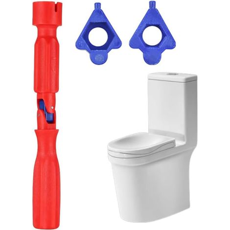 1 Stück Wc-sitz-befestigungswerkzeug, Wc-montageschlüssel Aus Kunststoff, Wc-sitz-reparaturschlüssel (20 Cm, Rot)