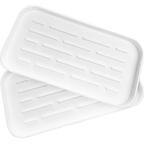 Set Mit 2 Silikon-aufbewahrungsschalen Für Die Küchenspüle, Umweltfreundlicher Schwammhalter Für Küche, Bad, Arbeitsplatte Oder Spüle, Seifenspender, Besteck, Flaschen, Stapel