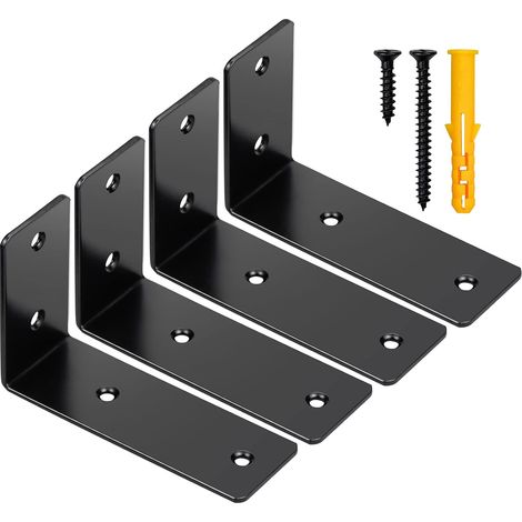 4 Stück L-förmige Winkelverbinder, 125 X 80 X 45 Mm, Kleine Befestigungswinkel Zur Reparatur Und Befestigung Von Holz, Kunststoff Und Metall