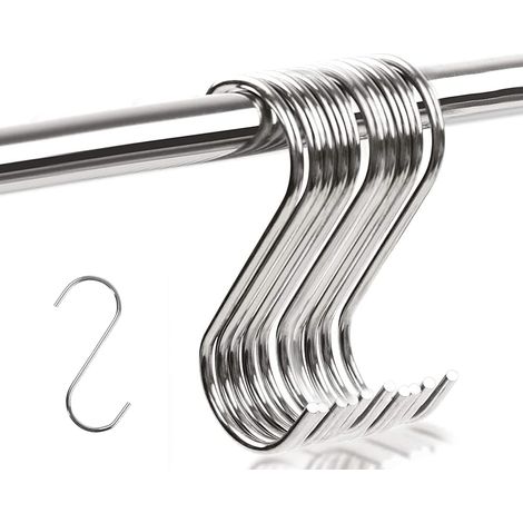 Set Mit 40 S-förmigen Edelstahlhaken (s-haken 4,0 Mm Draht 14 Cm), Größe (4,5 X 14 Cm), S-förmiger Metallhaken, Multifunktionaler Küchenhaken
