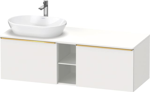 Duravit Waschtischunterschrank D-Neo 140x55cm, 2 A, 1 Pl, B L, g pol/weiß ma
