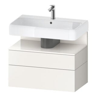 Duravit Waschtischunterschrank Qatego 79x47x59cm, w hgl/we m, 1 Kast, 1 Ausz.