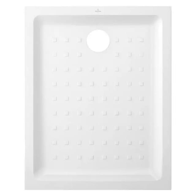V&B Duschwanne O.NOVO 100x80x6cm, weiß Antirutsch