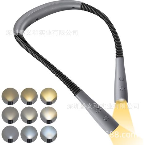 Led-nackenleselampe, Buchlampe Zum Lesen Im Bett, 3 Farben, 6 Helligkeitsstufen