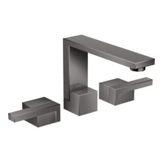 hansgrohe 3-Loch-Waschtischarmatur 130 Axor Edge Ausl. 173mm, Diamantschl., pol. bla vc