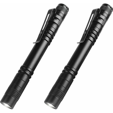 2 Stück Led-taschenlampen Mit Hoher Leuchtkraft, Mini-taschenlampen In Stiftform, Mini-taschenlampen Für Camping, Wandern, Notfälle Und Outdoor-aktivitäten (batterien Nicht Enthalten)