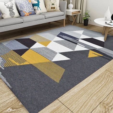 Wohnzimmerteppich, Couchtischteppich, Schlafzimmerteppich, Fußmatte, Bettvorleger, Waschbarer, Schmutzabweisender Teppich 120 X 160 Cm