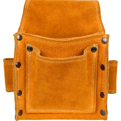 Werkzeugtasche Aus Leder Für Schreiner Und Elektriker, Dicke Organizer-tasche Mit Fächern, Werkzeugtasche, Bohrmaschinenkoffer Für Heimwerker Und Schreiner