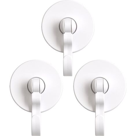 6 Stück 360° Drehbare, Selbstklebende Haken, Wandhaken Ohne Bohren, Klebehaken Für Die Decke, Mehrzweckhaken, Wasserfeste, Transparente Klebehaken (maximal: 5 Kg, Weiß)