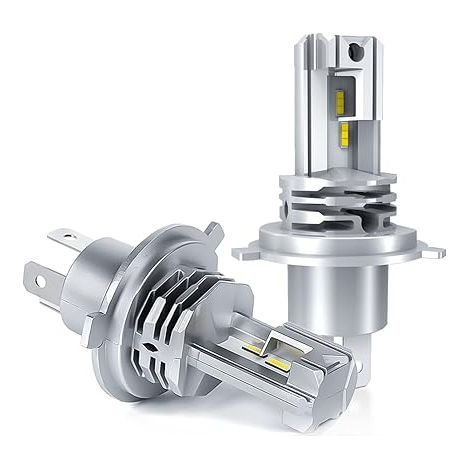 H4 Led-lampe, Weiß 6500k, Für 12v-24v-autoscheinwerfer-umrüstsatz (fern-/abblendlicht). (2 Stück 9cm 9,5cm 5,5cm)