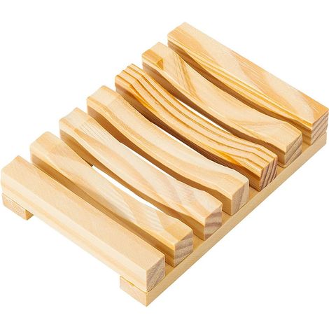 1 Stück Seifenschale Aus Natürlichem Bambusholz, Seifenbox, Für Küche, Bad, Schwamm, Seife, Schwämme Und Mehr