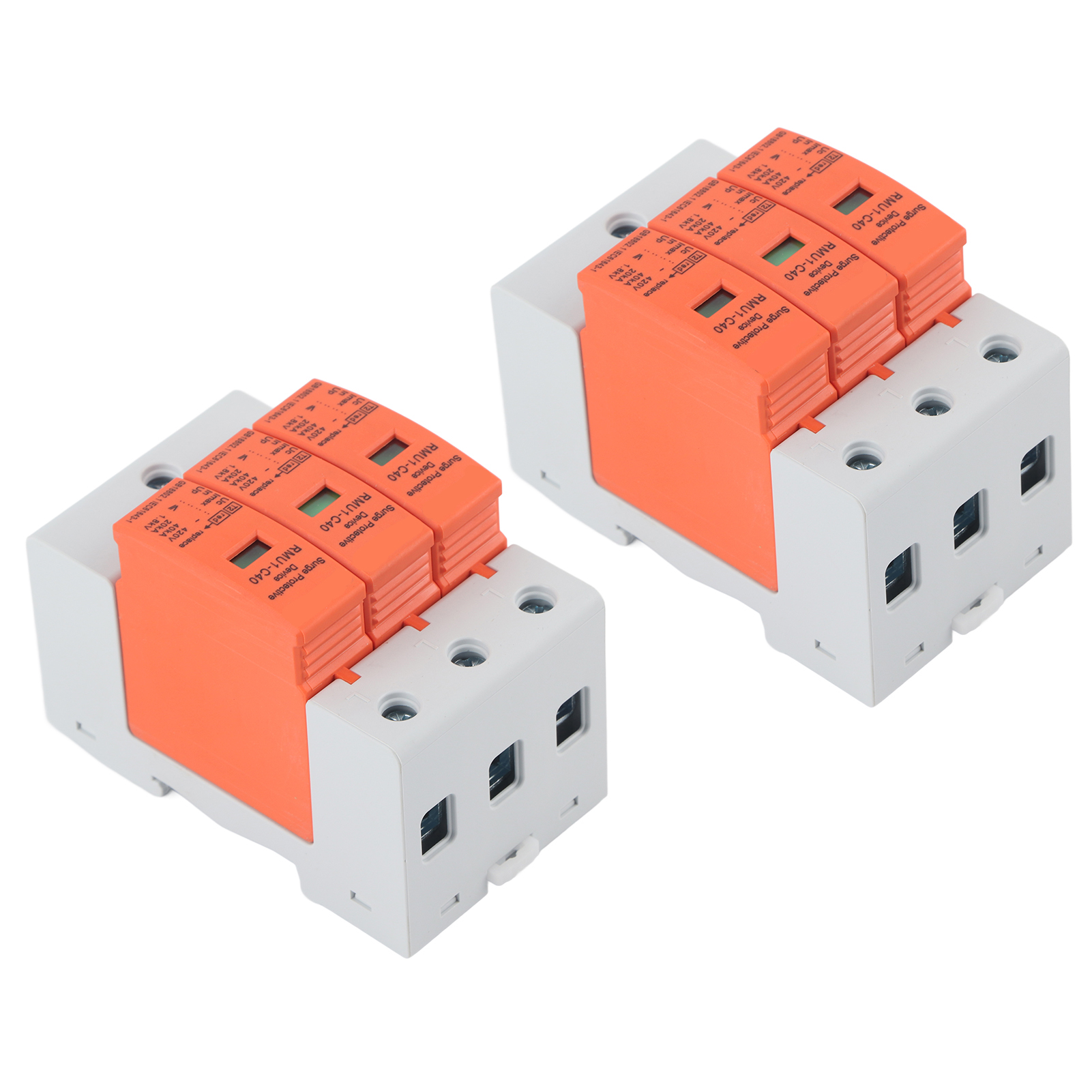 2-modul-din-schienen-3p-überspannungsschutzgerät Ac 420v Rmu1-c40 Überspannungsschutzschalter
