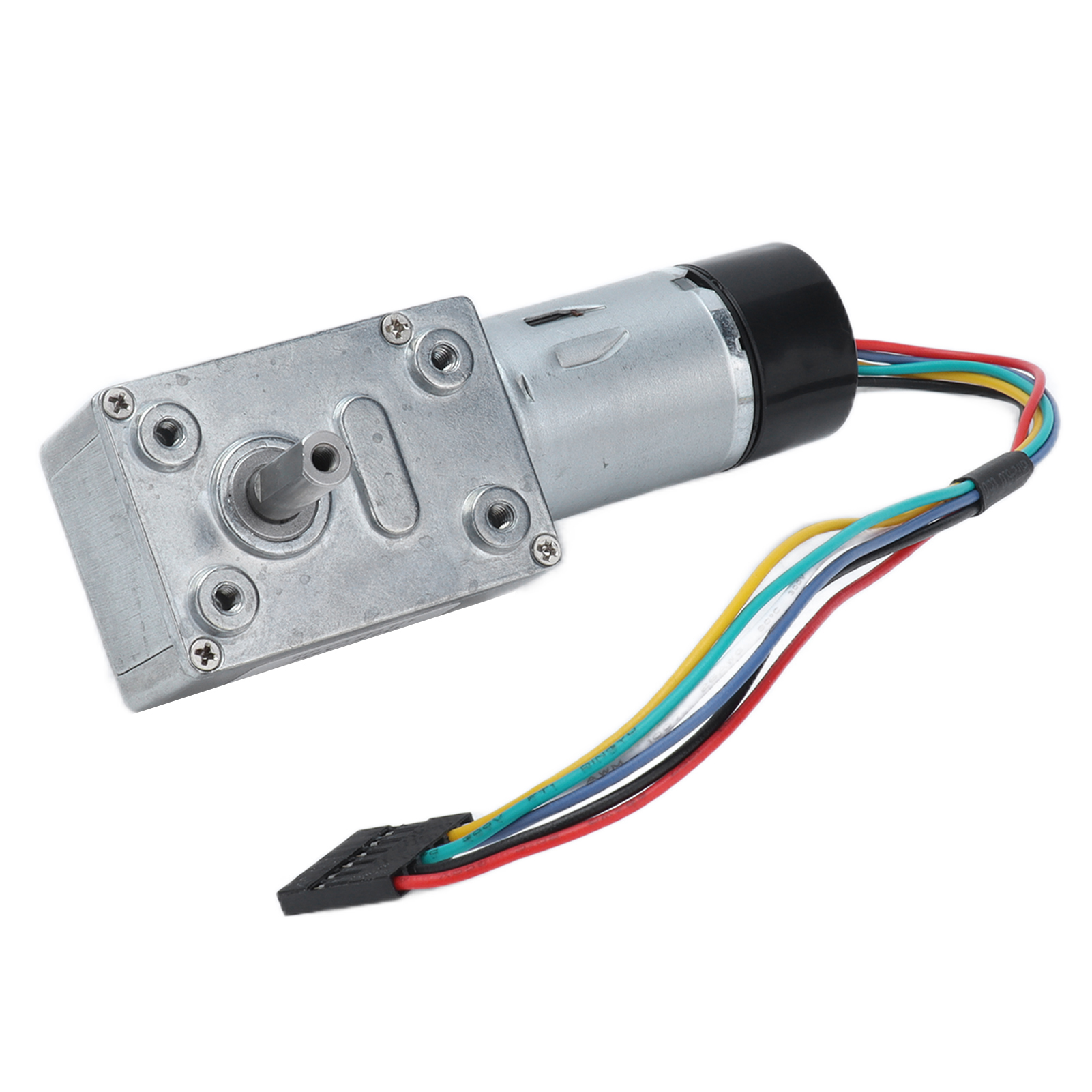 Jgy-370 Schneckengetriebemotor, Doppelwelle Mit Encoder, 14-mm-abtriebswelle, 24 V Dc