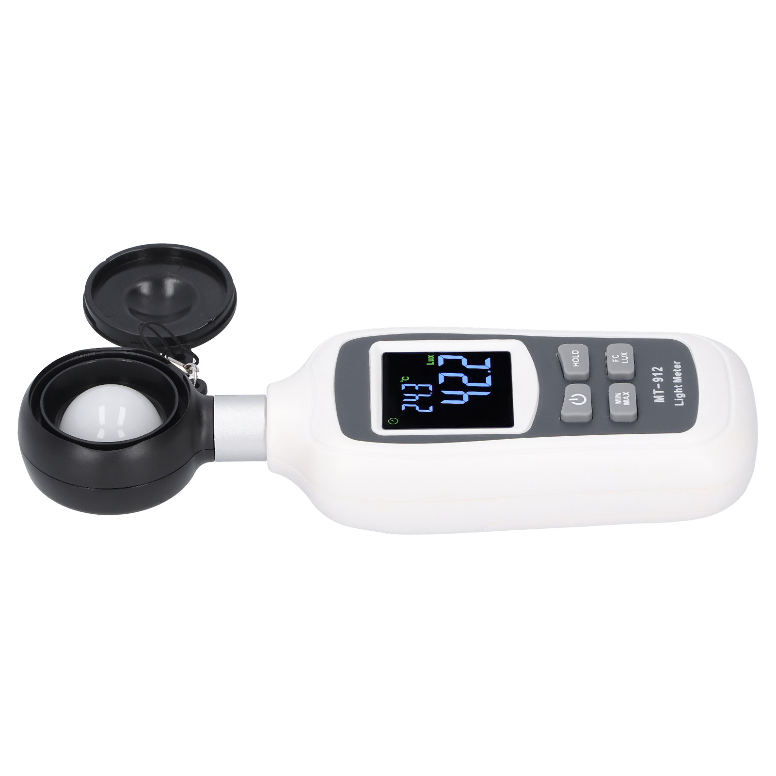 Mt-912 Tragbares Digitales Luxmeter Mit Lcd-bildschirm, Helligkeitsmessung 0-200000 Lux, Taschenphotometer