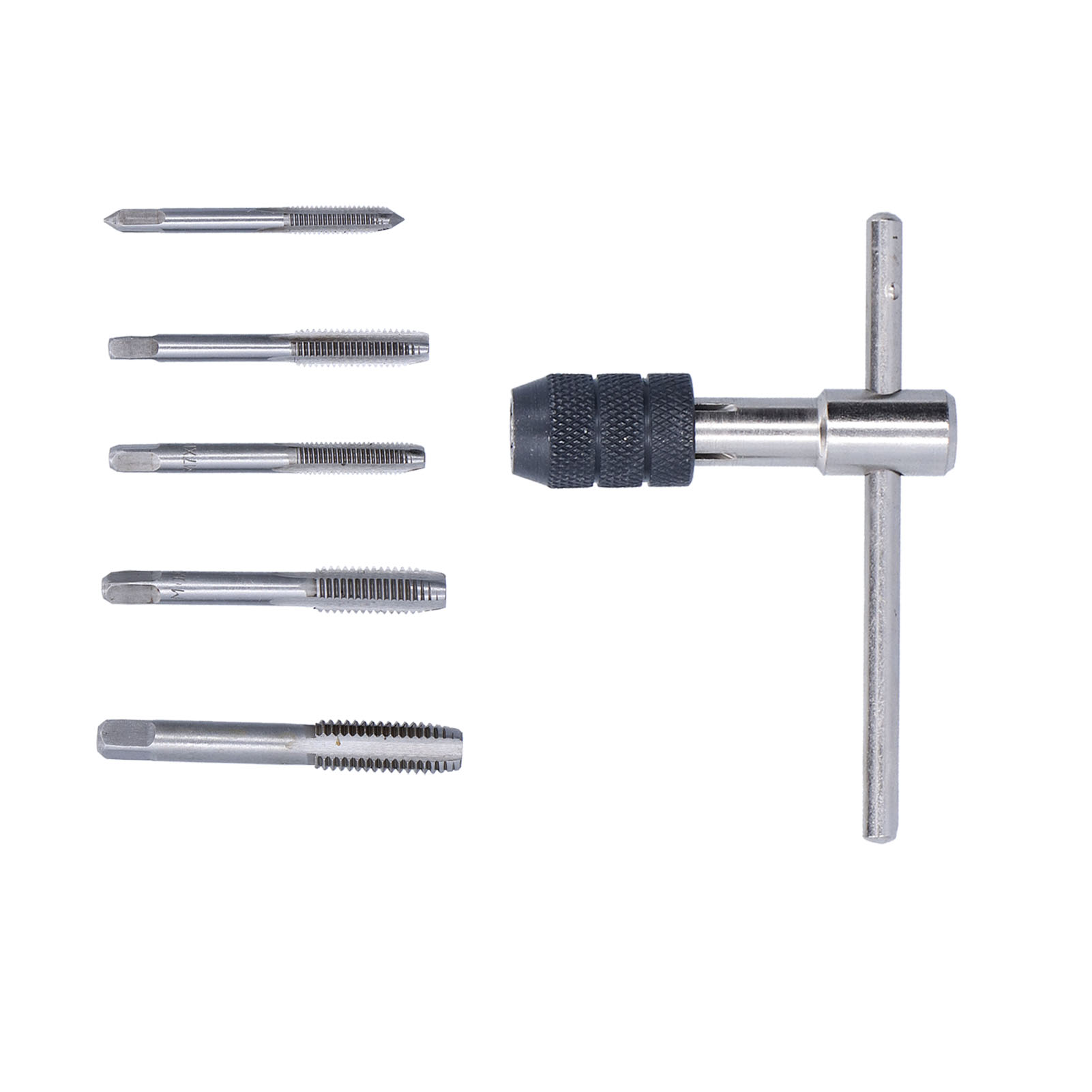Linksgewindebohrer-set Aus Stahl Mit Lager, Geradem Gewindebohrer, Hohe Festigkeit, Glatte, Gratfreie Oberfläche, Gewindeschneidgriff