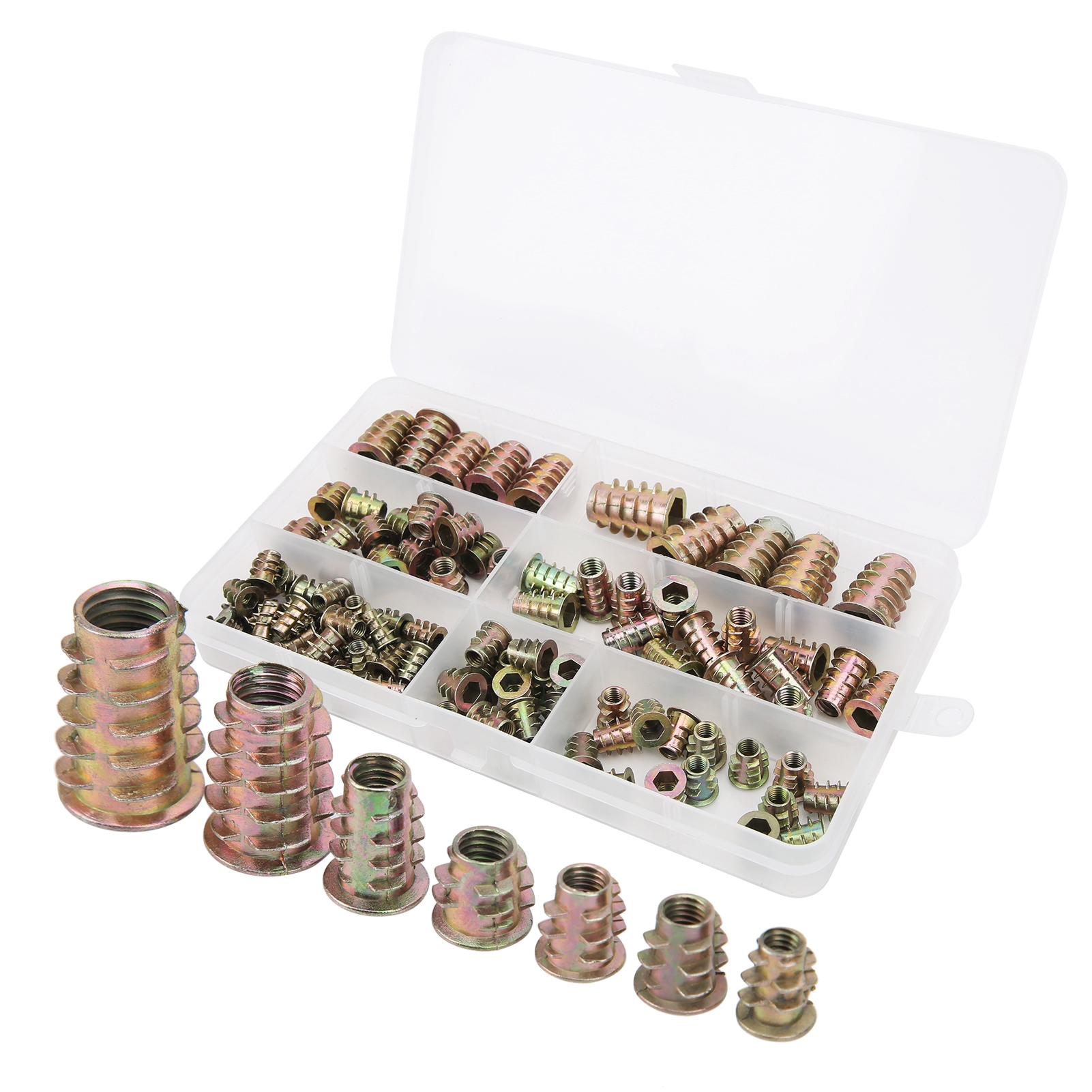 Packung Mit 100 Innensechskantschraubeneinsätzen, Gewindebefestigungsschrauben In Einer Schachtel, Größen M4/m5/m6/m8/m10.