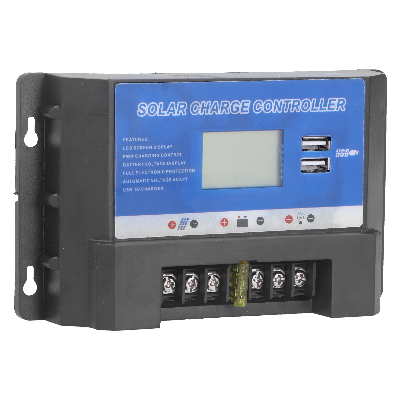 20-a-solar-laderegler Mit Lcd-bildschirm, Zwei Usb-anschlüssen, Robustem Pv-modul, Solarmodul-controller