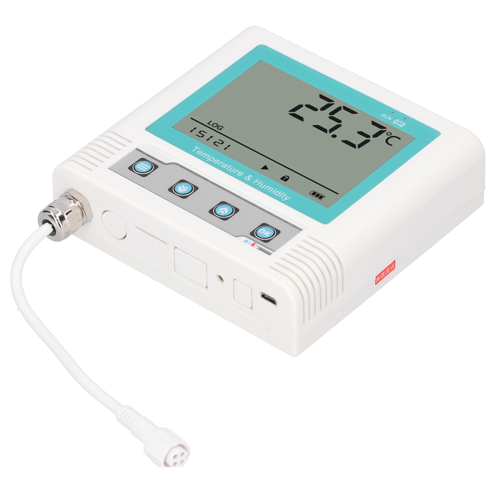 Usb-temperaturdatenlogger Mit Externem Lcd-bildschirm Und Präzisionsfühlern, 5-v-gleichstromnetzteil