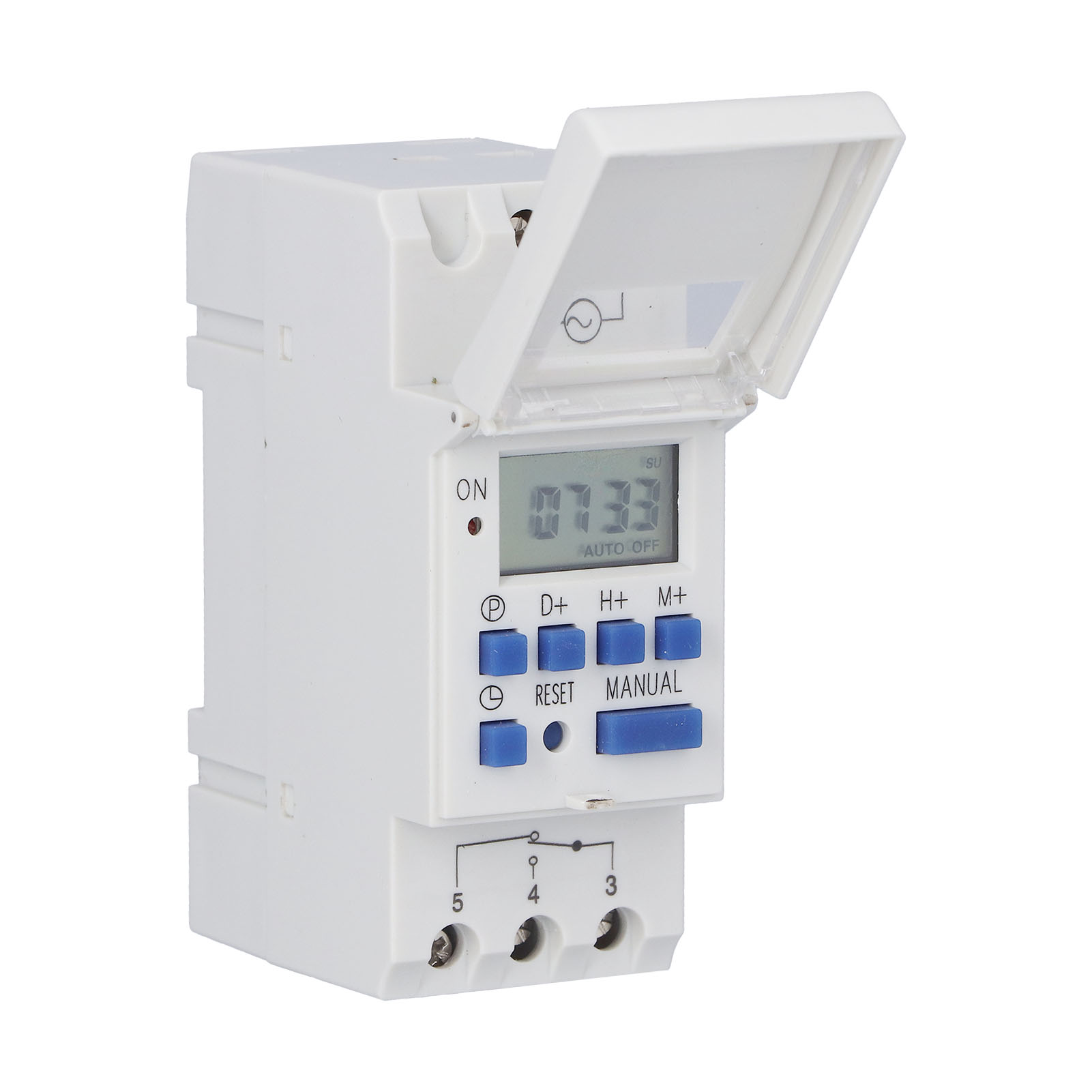 Thc15a Din-schienen-programmierbarer Zeitschalter, Lcd-anzeige, Zeitverzögerungsrelais Für Straßenlaternen Und Leuchtstofflampen, 24 V Dc