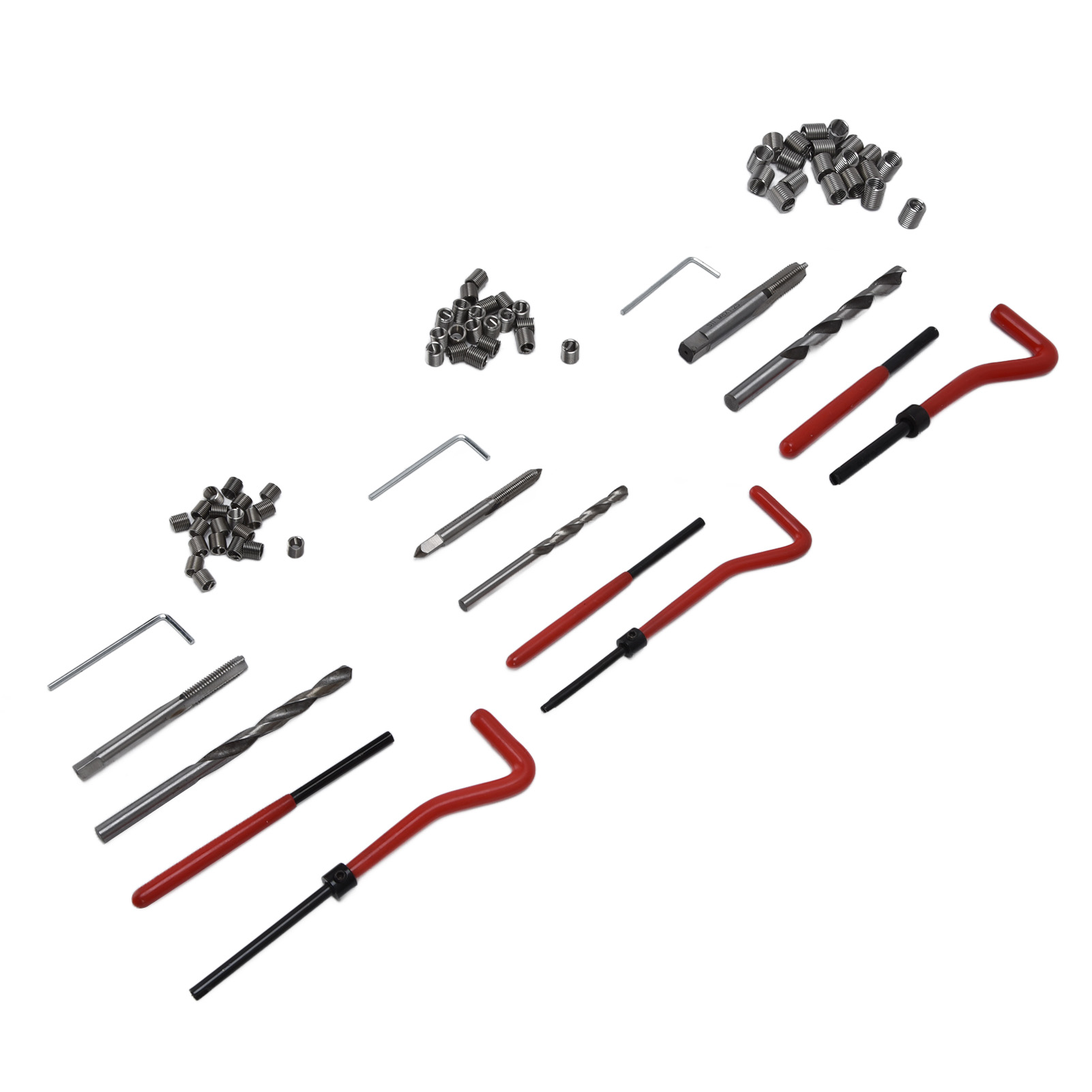 75-teiliges Gewindereparaturset, Restaurierungswerkzeug Mit Verstellbarem Schraubenschlüssel, Bohrern Und Gewindebohrern, M5x0,8 M6x1,0 M8x1,25