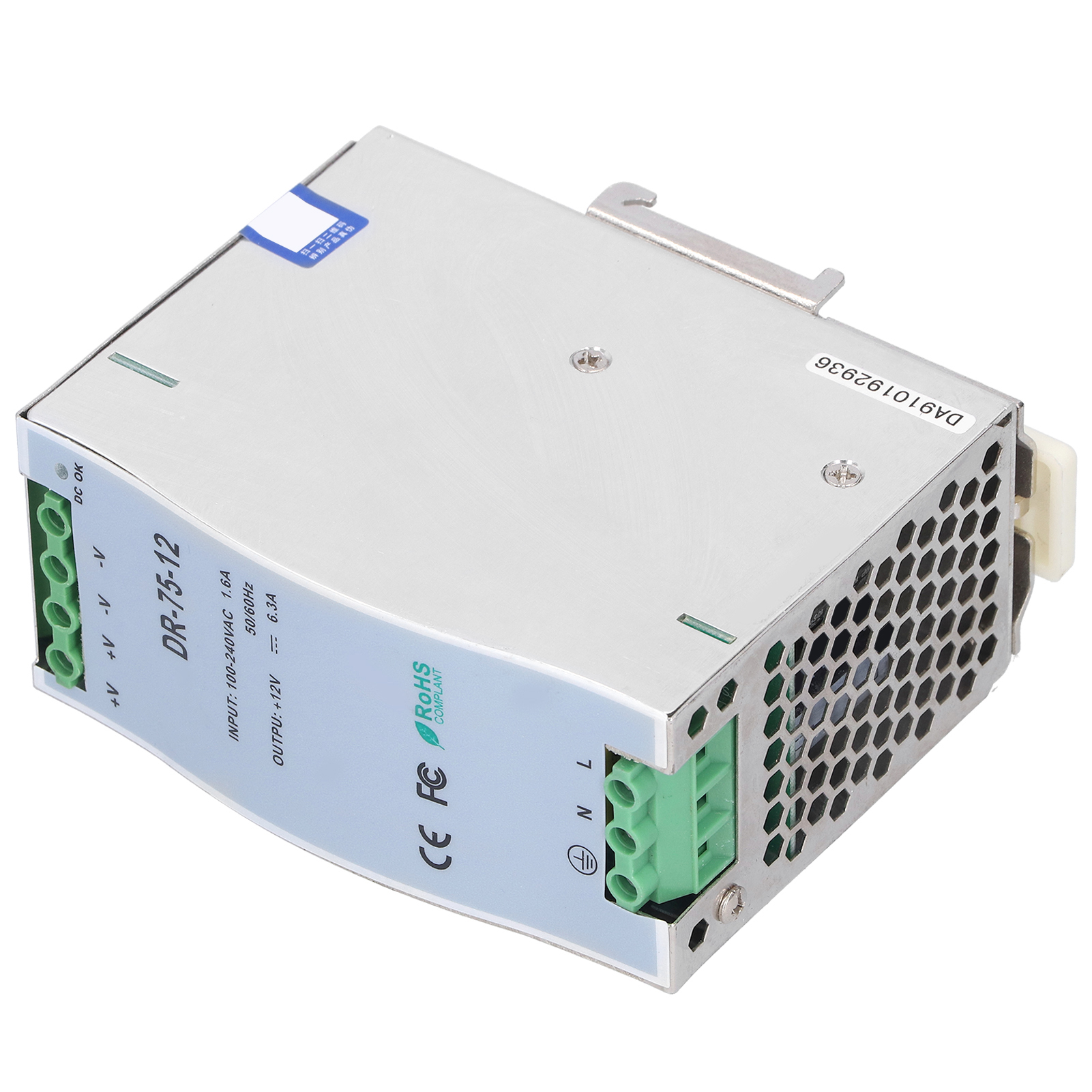 12v 75w Din-schienen-netzteil Dr-75-12 Einstellbarer Schalttransformator Für Leds Und Industrielle Automatisierung