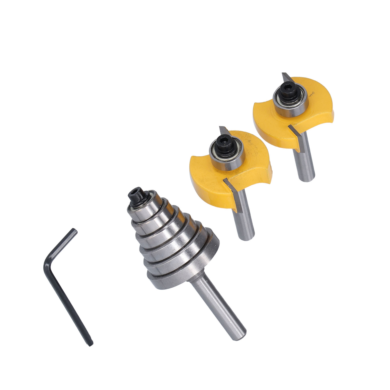 Fräser Mit 6,35-mm-schaft, Mehrschneidig Mit 6 Kugellagern: 3,17 Mm, 6,35 Mm, 7,94 Mm, 9,52 Mm, 11,11 Mm, 12,7 Mm