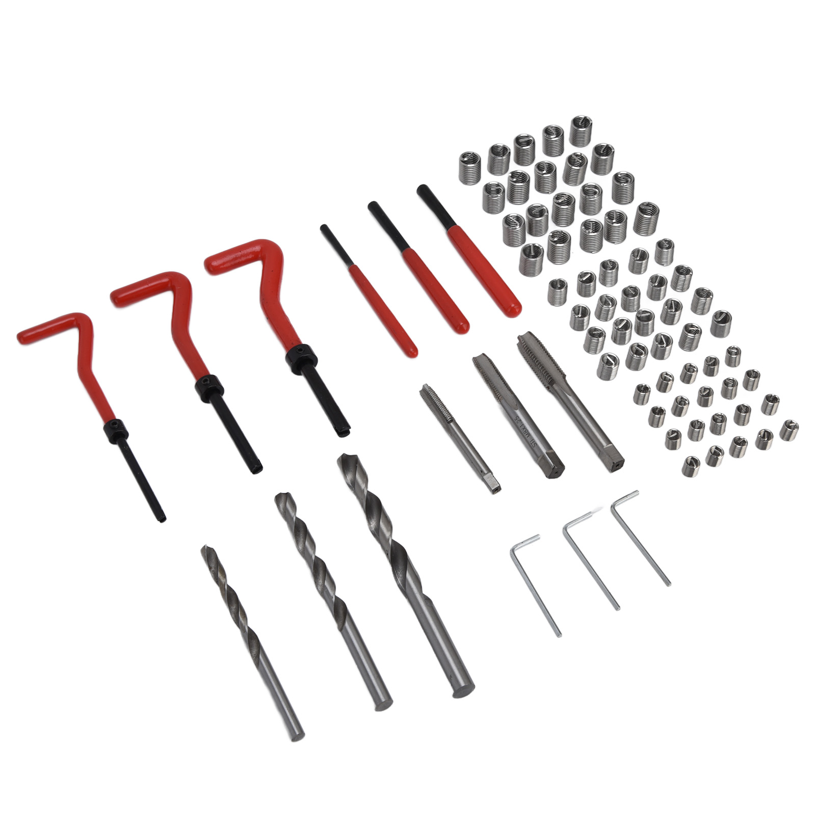75-teiliges Gewindereparaturset, Restaurierungswerkzeug, Verstellbarer Schraubenschlüssel, Bohrer Für M6x1,0-, M8x1,25- Und M10x1,5-gewinde