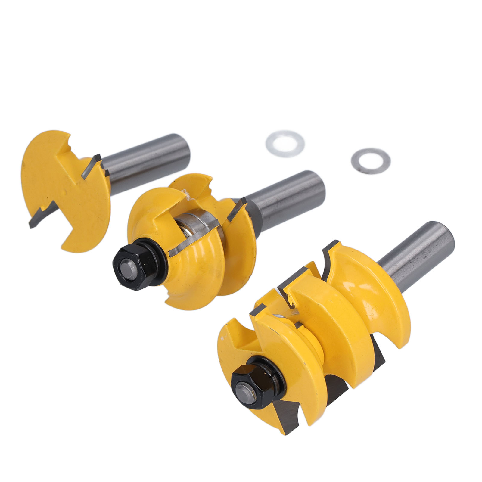 Set Mit 3 Zapfenfräsern Für Türen, Holzbearbeitung, Nutfräsen, 12,7 Mm Schaft