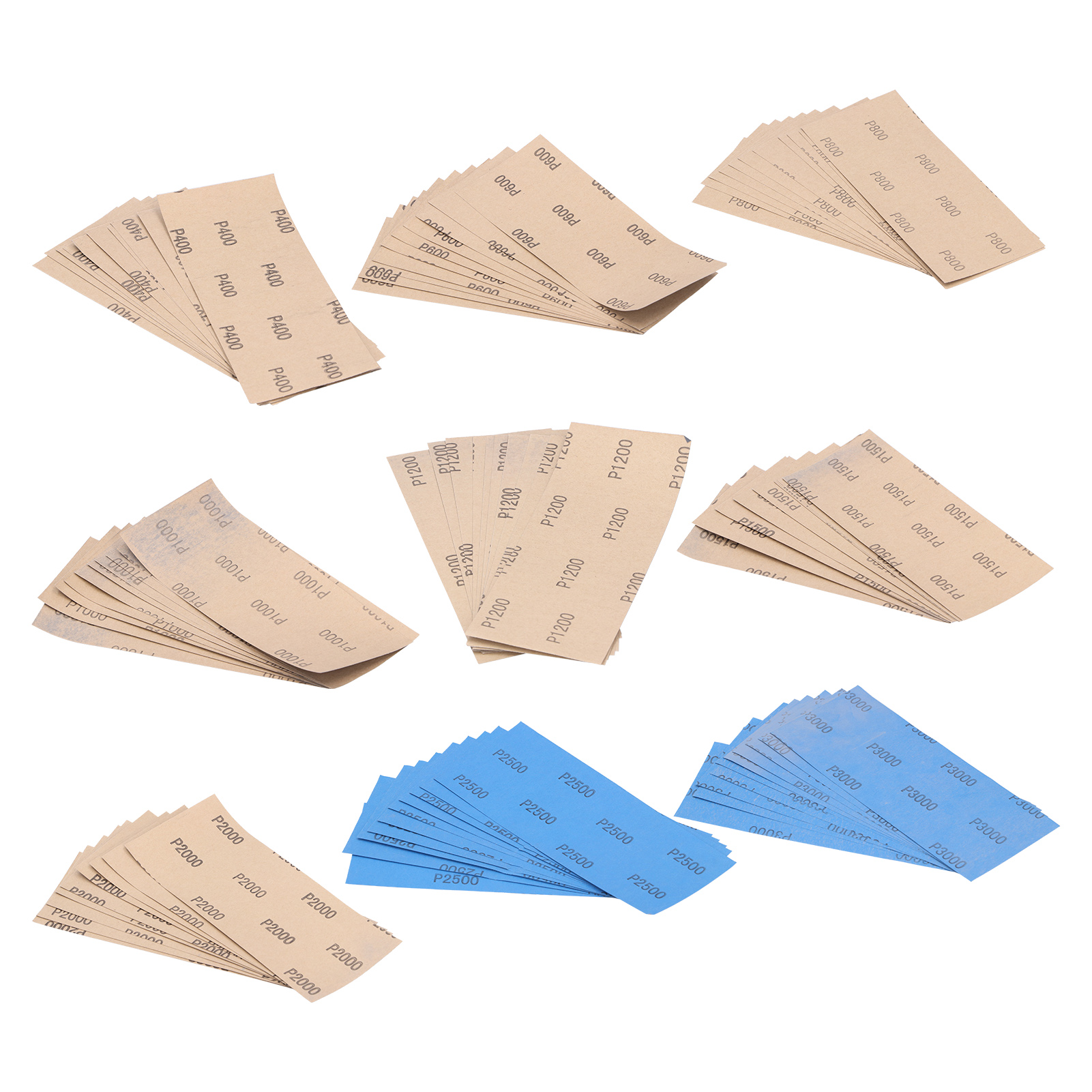 Packung Mit 90 Nass- Und Trockenschleifpapierblättern, Körnung 400/600/800/1000/1200/1500/2000/2500/3000, Mehrzweck-schleifwerkzeuge