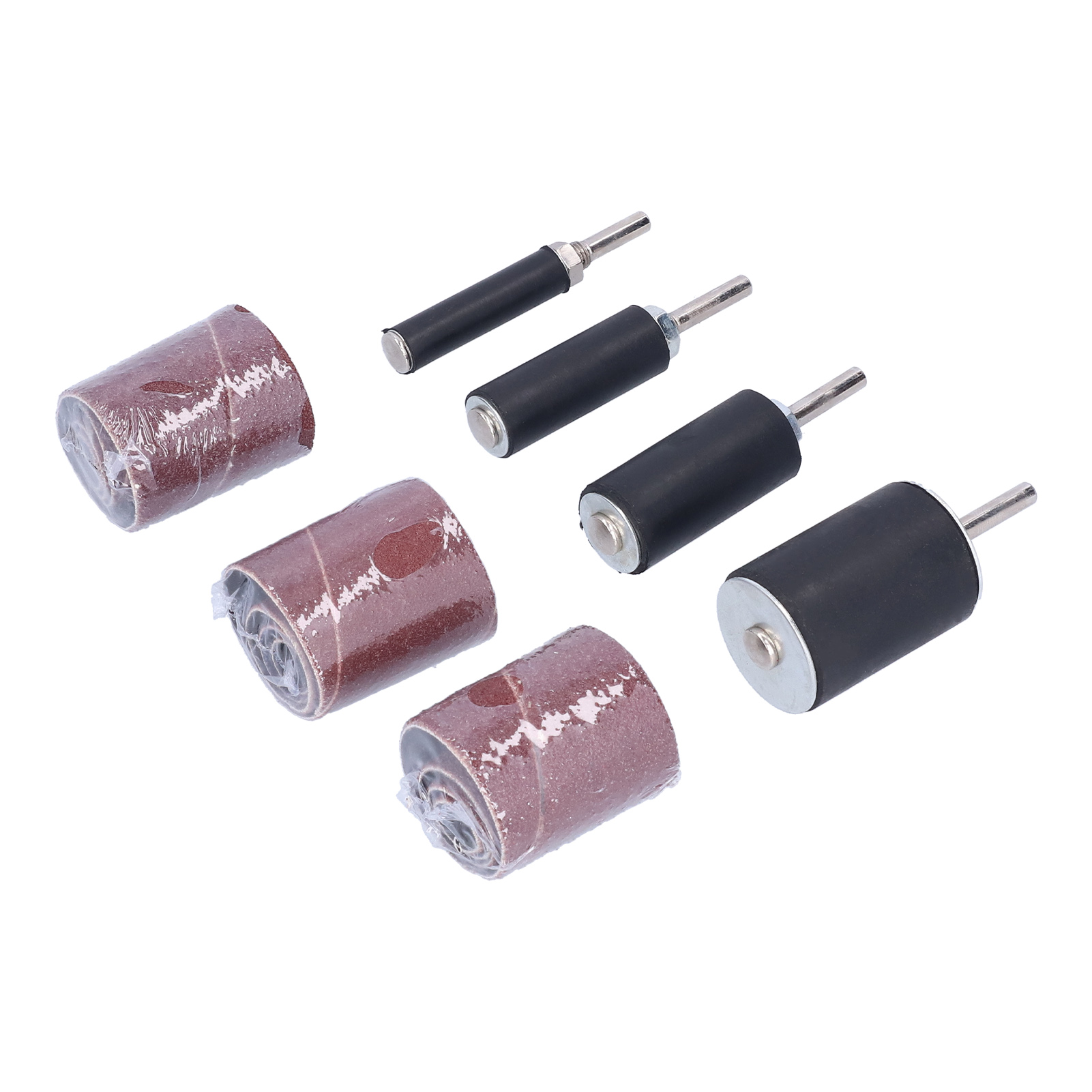 Set Mit 16 Schleifhülsen Für Trommelschleifer, Körnungen 60, 80 Und 120, Zum Entrosten Und Polieren, Schleifbandset