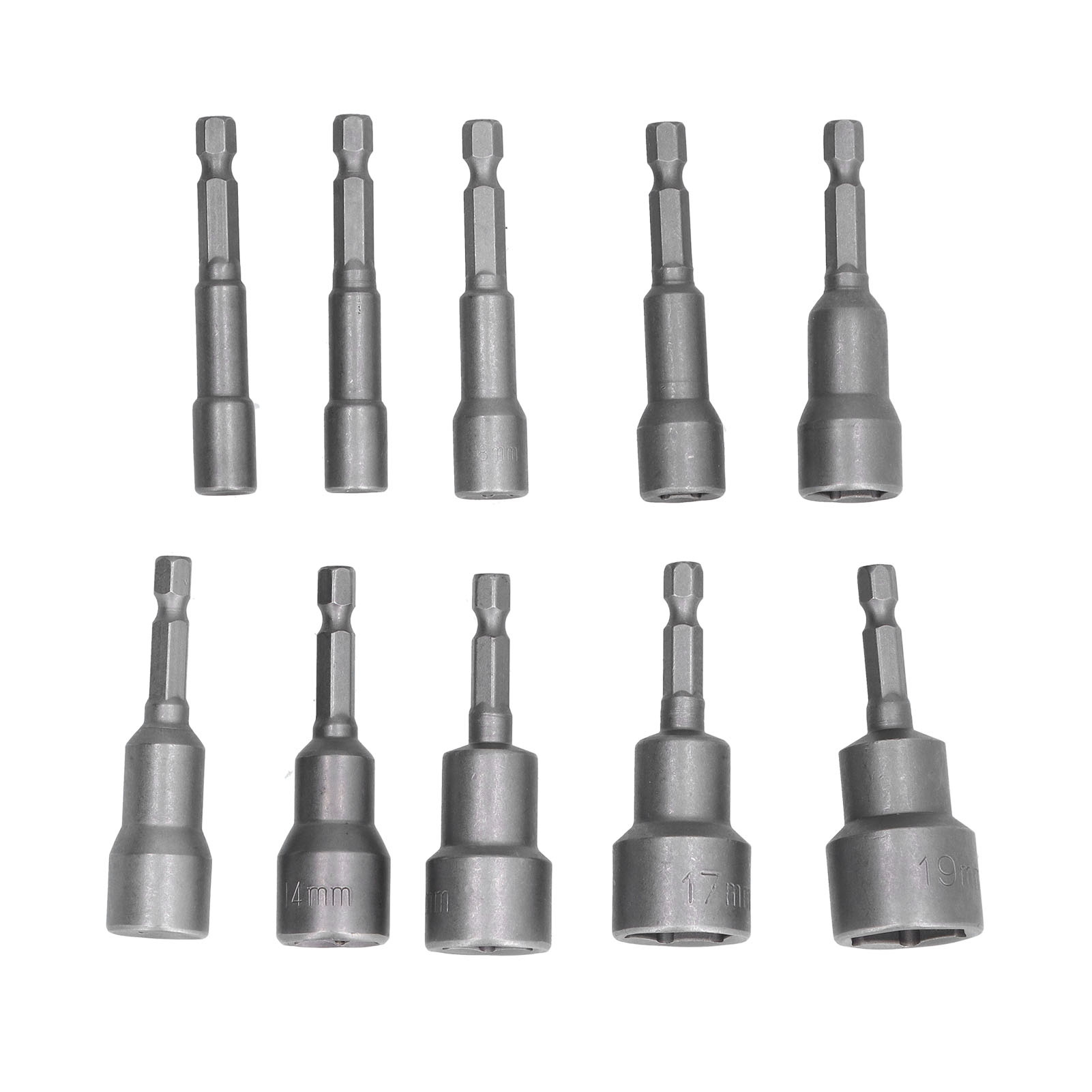 Set Mit 10 Schraubendreherbits Für Muttern, Aus Hochfestem Stahl, Stoß- Und Verschleißfest, Starker Magnet, Schraubendreher-steckschlüssel Für Bohrmaschine