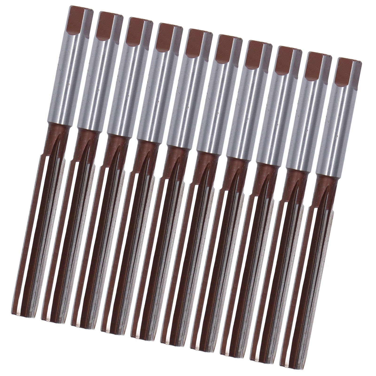 Handfeile, 6 Gerade Schneiden, Amerikanisches System, 9sicr, 10er-packung, 3/8 Zoll, Werkzeug, Rotbraun