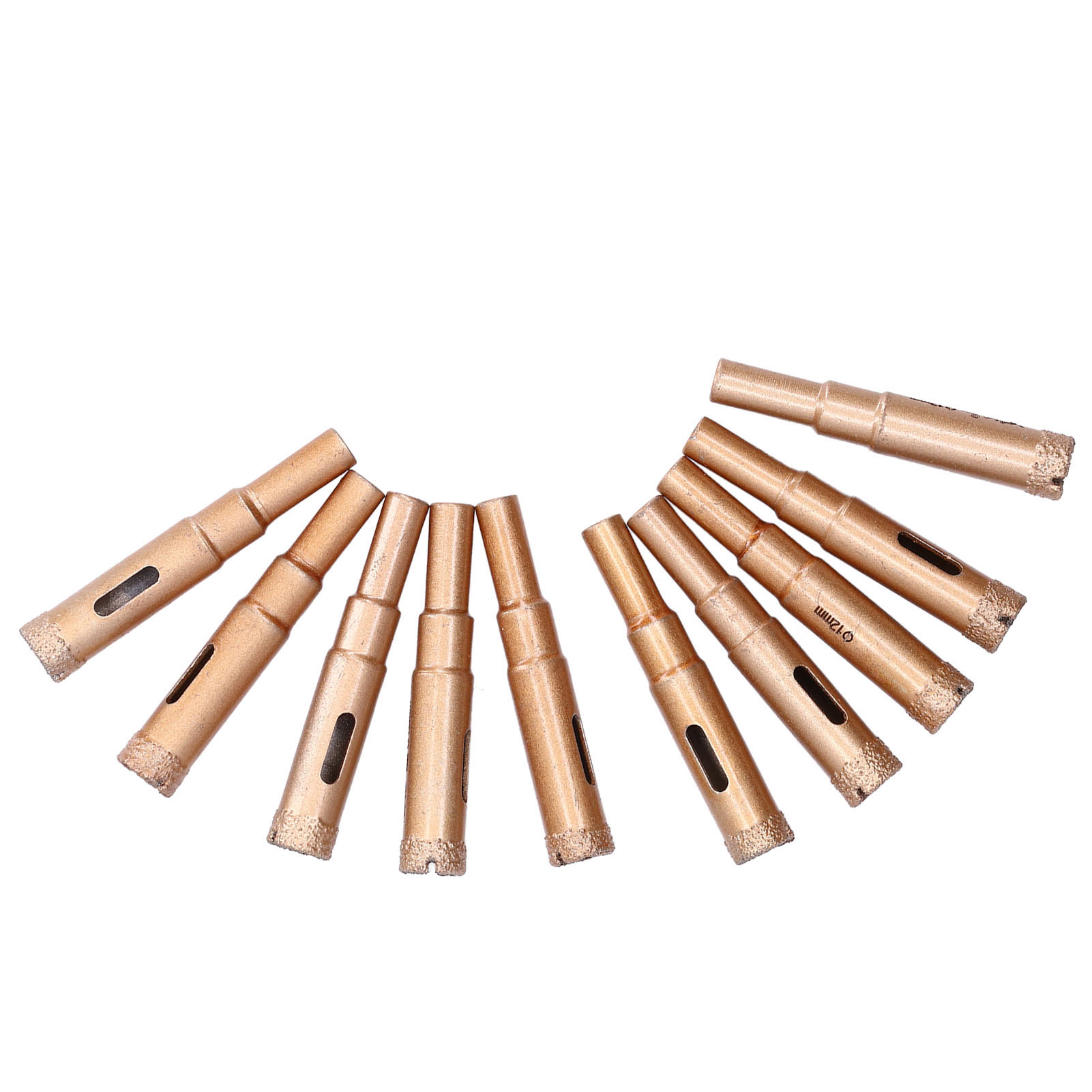 Set Mit 10 Hochdrehenden Diamantbohrern Für Glas, Keramik, Fliesen Und Marmor, 12 Mm